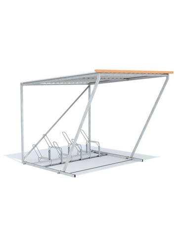 Cykelskjul och cykelgarage Borås utomhus från Hags